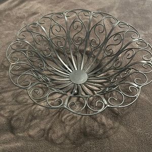14 inch round metal decorative bowl